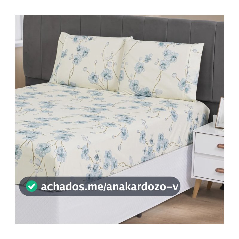 Jogo De Lençol Casal 3 Peças Micropercal 400 Fios Fronhas Elástico Antiácaro Antialérgico Toque Macio Cama Box Enxoval Luxo Cor Cerejeira Celeste