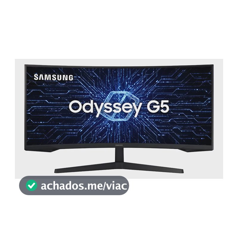Monitor Gamer Samsung Odyssey G5 34  Uwqhd Preto 127/220v