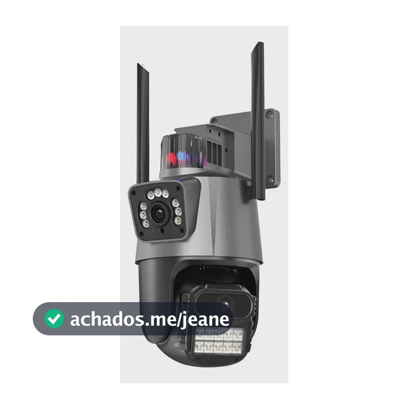 4k 6mp Câmera De Segurança Áudio E Microfone Câmera 360 Grau Preto