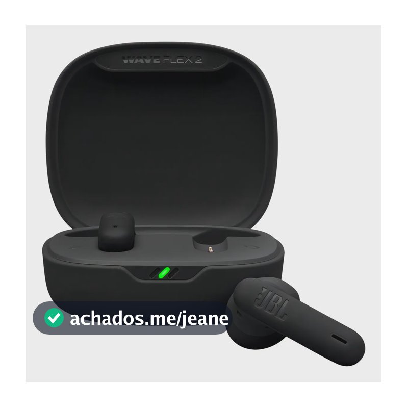Fone De Ouvido Bluetooth Jbl Wave Flex 2 Preto