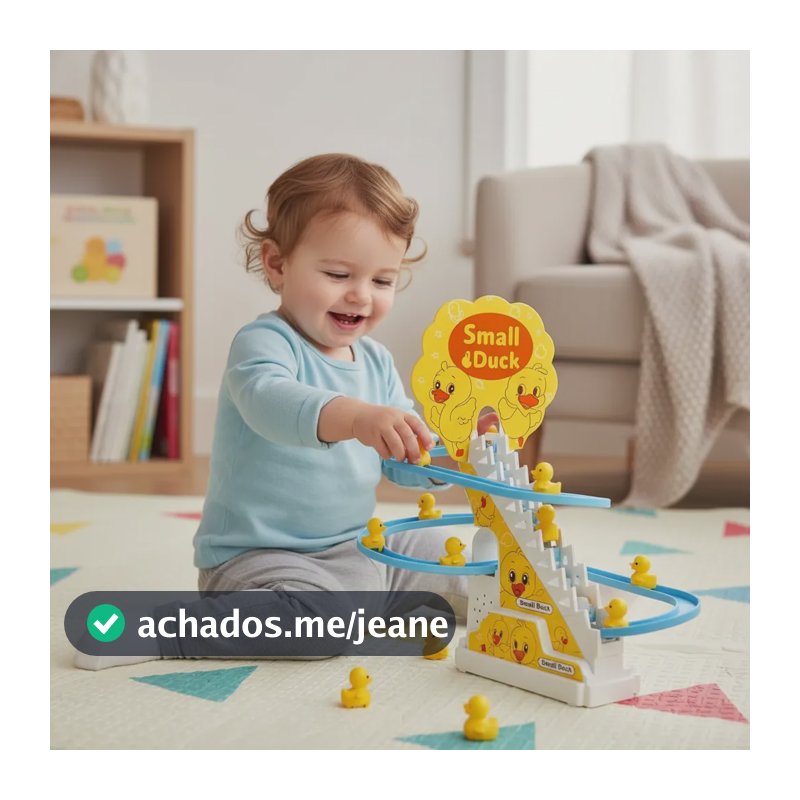 Escorregador Musical Com Luz E Som Para Bebês Patinho Amarelo