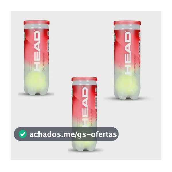 3 Pack 9 Bolas De Tênis Head Championship