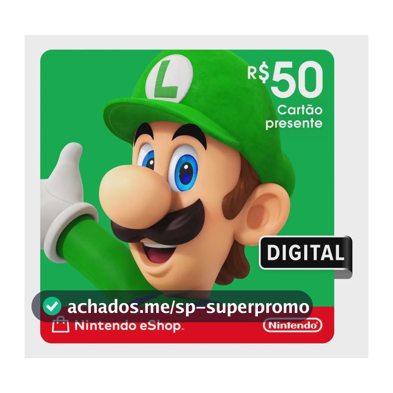 Nintendo Gift Card eShop R$ 50 (Digital)