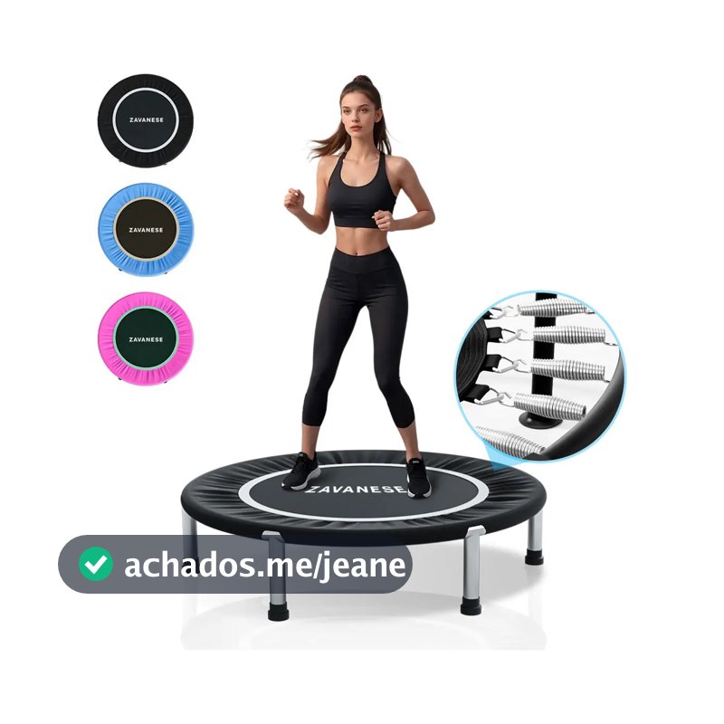 Trampolim Jump Profissional Com Capa Saia Diâmetro 1 M 200kg Preto
