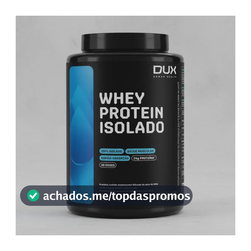 Whey Protein Isolado Dux Nutrition Pote 900g Sabor Doce De Leite
