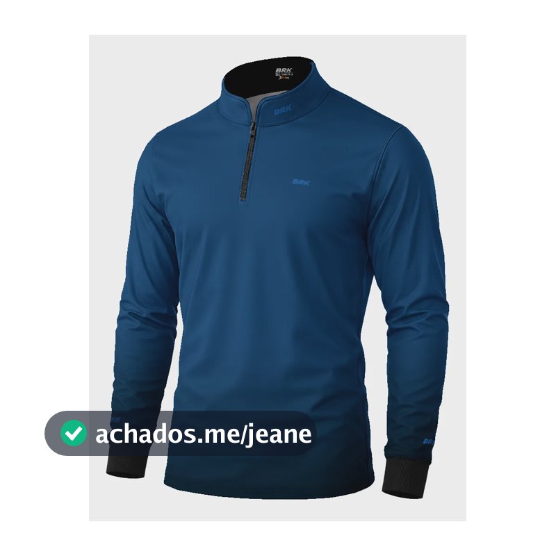 Camisa Camiseta Blusa De Pesca Brk Azul Naval Com Uv50+ Azul Gg