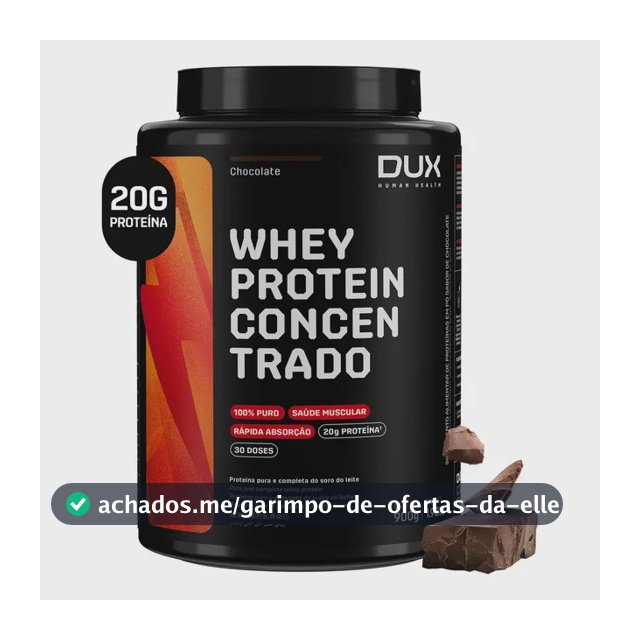 Proteína Dux Nutrition Whey Protein Concentrado Pote 900G sabor Chocolate x 900g
