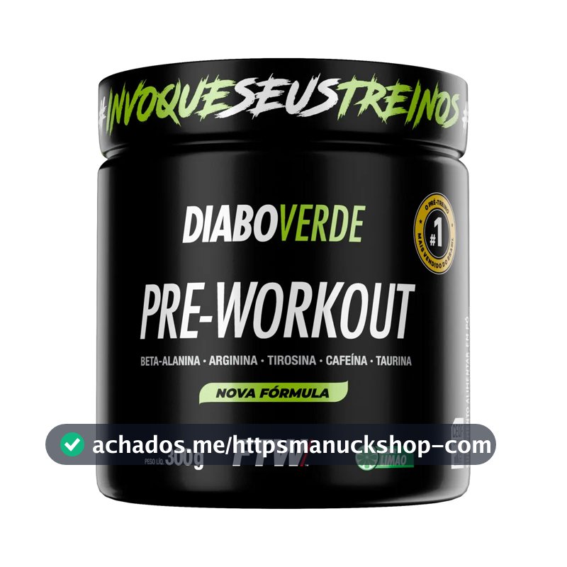 Suplemento FTW Diabo Verde Pre-Workout en pó sabor limão x 300g