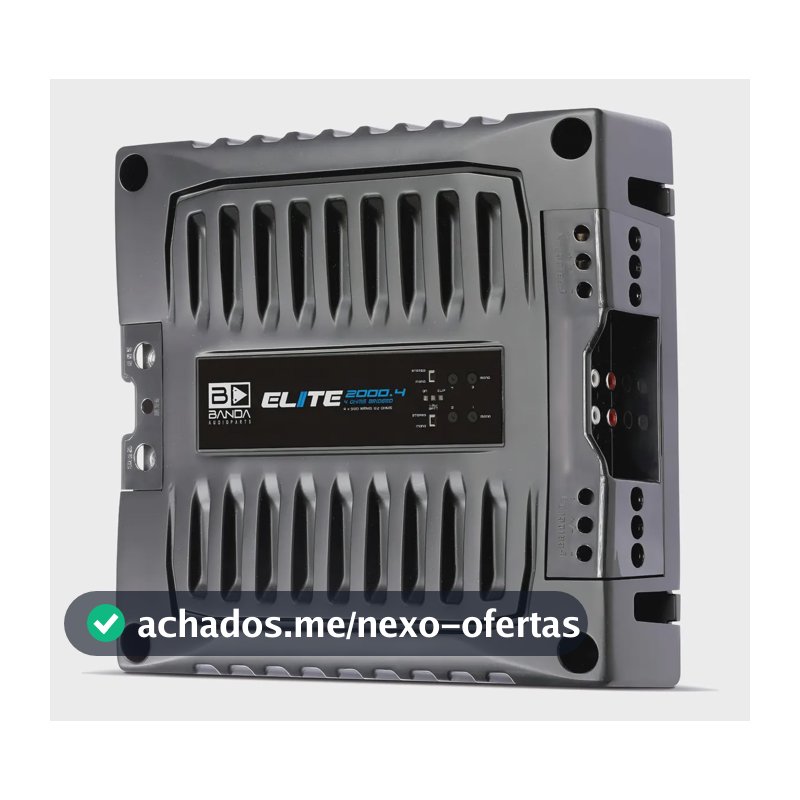 Módulo de Potência Banda Elite 2000.4 2000W RMS 4 Canais 2 Ohms