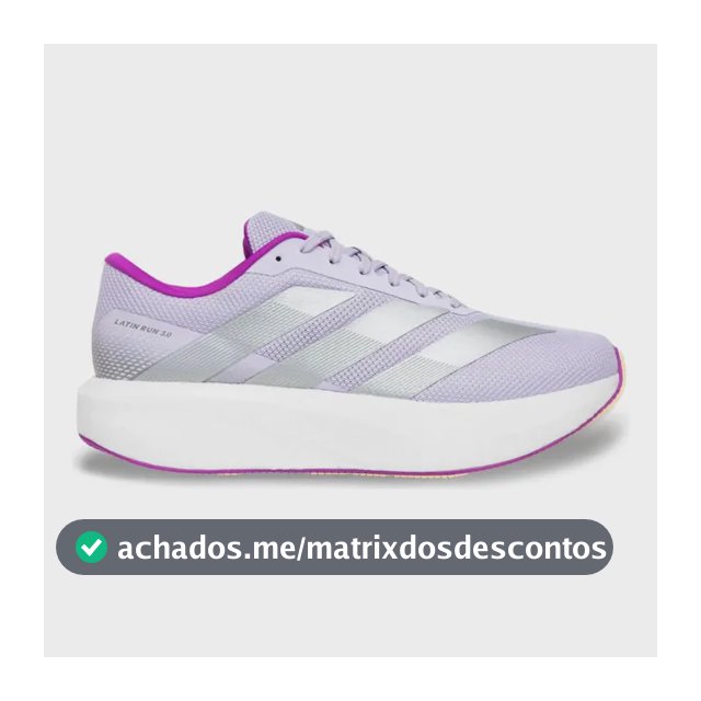 Tênis adidas Latin Run 3.0 Corrida Caminhada Treino Lilás 40 Br