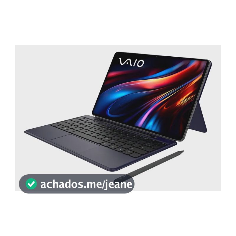 Tablet VAIO TL12 8GB RAM 256GB Octa-Core Tela AMOLED 12.6” 2.5K com Teclado de Conexão Inteligente e Caneta Ativa 5G WiFi Câmera 13MP + Selfie 12MP 10.090mAh Android 15 – Preto