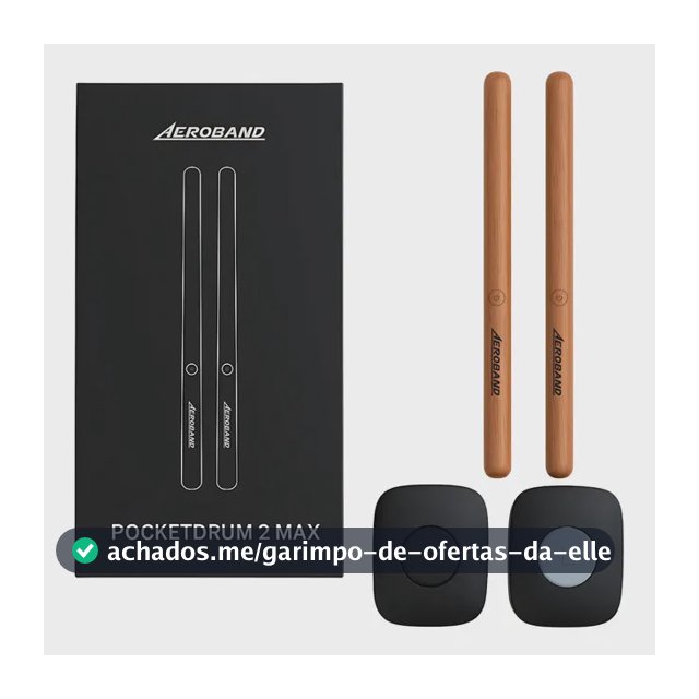 Bateria Eletrônica Portátil Aeroband Pocketdrum 2 Max Sem Fio Silenciosa Bateria Invisível Virtual Pedal Bumbo Hi-hat cor Marrom