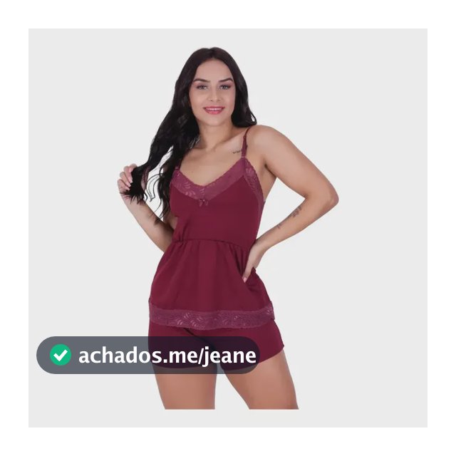 Short Doll Baby Doll Sensual Renda Confortável Luxo Dani
