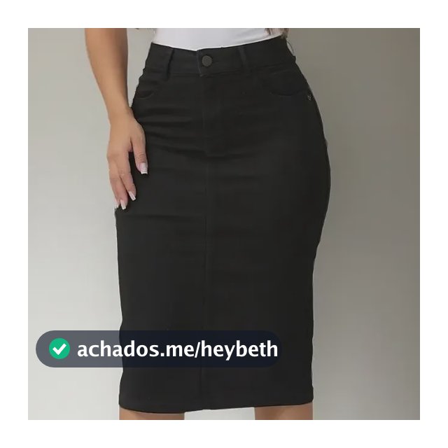 Saia Jeans Feminina Evangelica Cintura Alta Midi