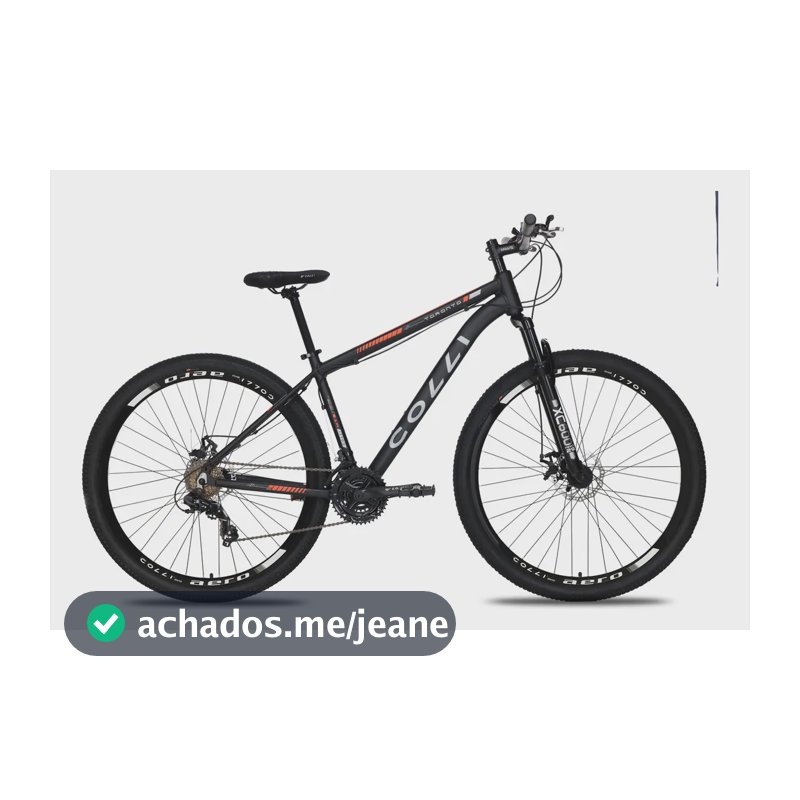 Bicicleta Colli Toronto Aluminio Aro 29 Disco-shimano 21v Cor PRETO/LARANJA NEON Tamanho do quadro 17