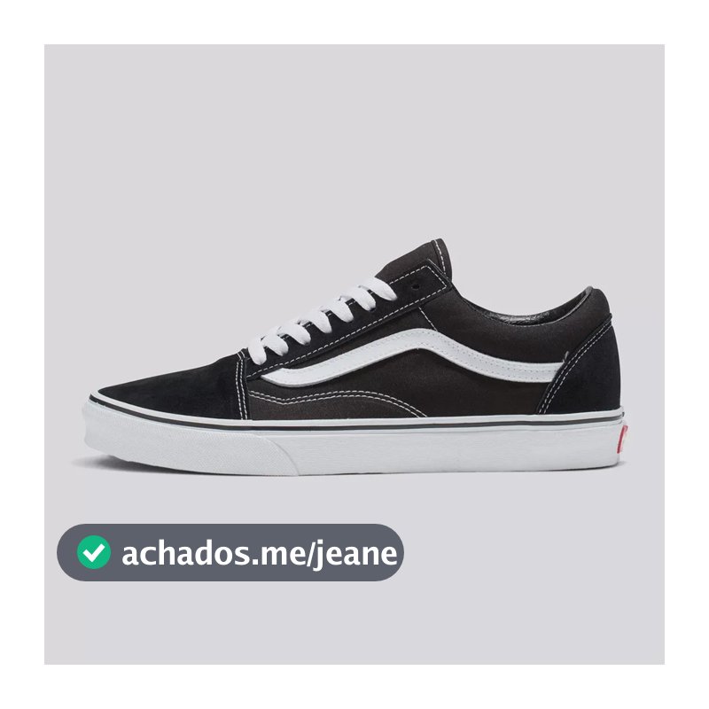 Tênis The Old Skool Tradicional Cano Baixo Classico Original Preto/branco 36 Br