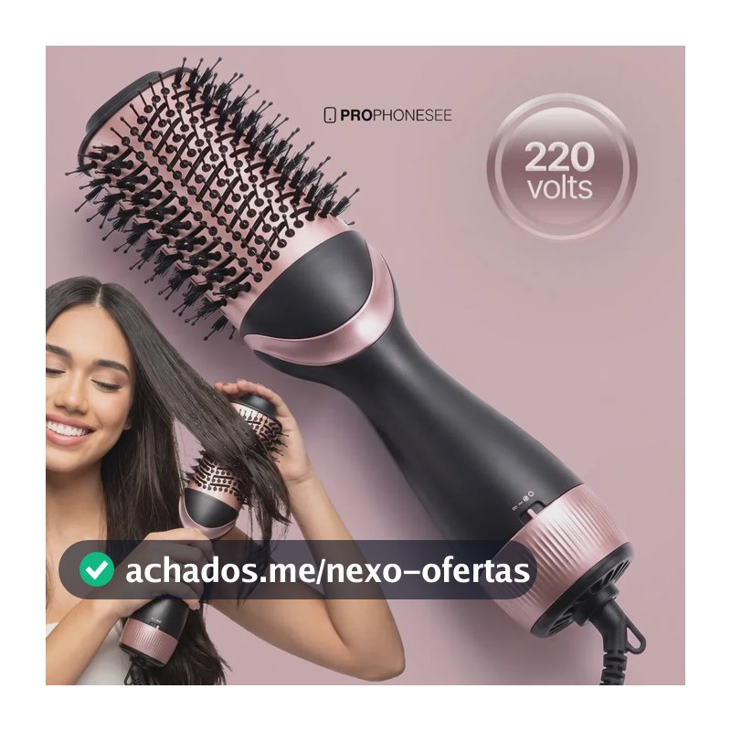 Escova Secadora Elétrica Profissional Que Alisa Modela E Seca Cabelos Com Cerdas Mistas E Ions Negativos Anti Frizz Quente Com Fio 360 Cabo Rotativo Calor Infravermelho Secador Alisadora Modeladora