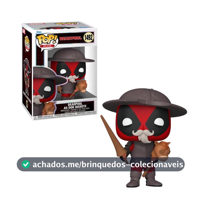 Boneco Funko Pop! Deadpool Literaruta Clássica - Don Quixote
