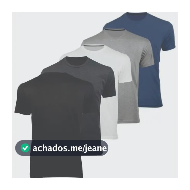 Kit 5 Camisetas Masculinas Básicas Algodão Premium Casual