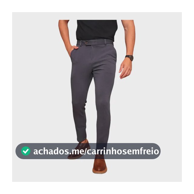 Calça Social Masculina Alfaiataria Malha Elastano Slim Fit