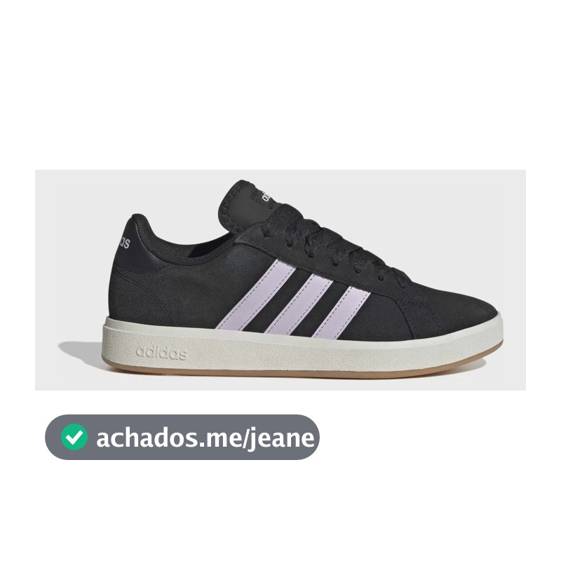 Tênis Feminino Grand Court Base 00s adidas Cblack/icelav/owhite Liso 37 Br