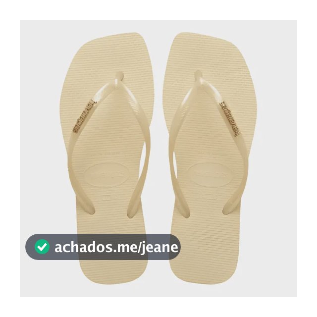 Chinelo Havaianas Slim Square Metalic