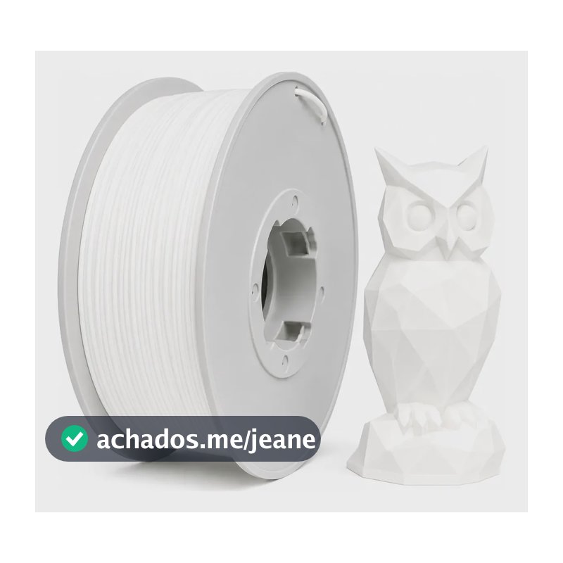Filamento Pla Premium Profissional Para Impressora 3d Branco Dental Sólido