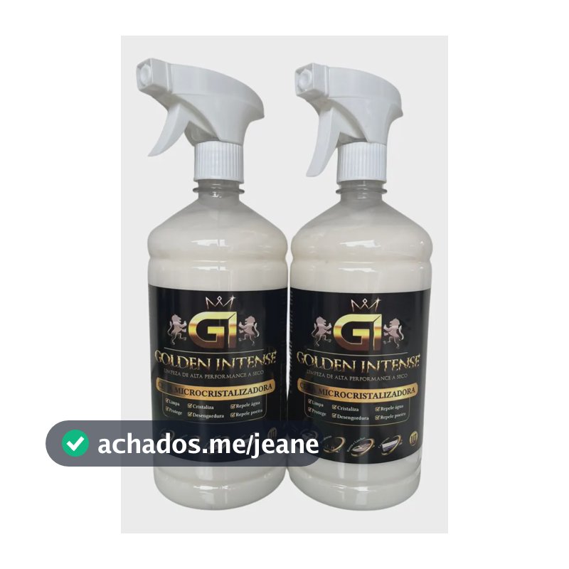 Kit 2l Cera Golden Intense Automotiva Casa Vidro Box