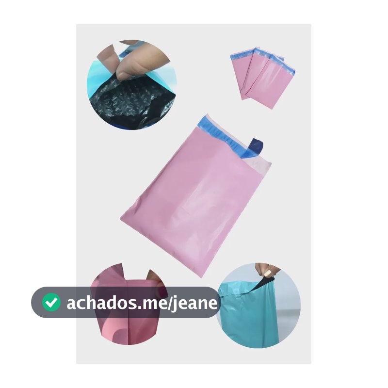 50 Envelopes De Segurança Saco P/ Envio Rosa 26x36 Com Bolha Rosa Bebê