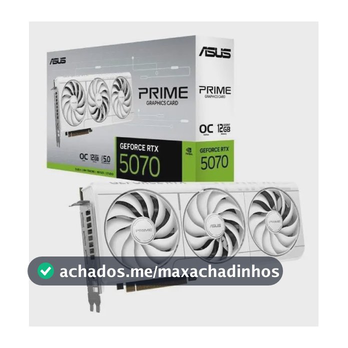 Placa De Vídeo Asus Prime Rtx 5070 Oc 12g White 12gb Gddr7