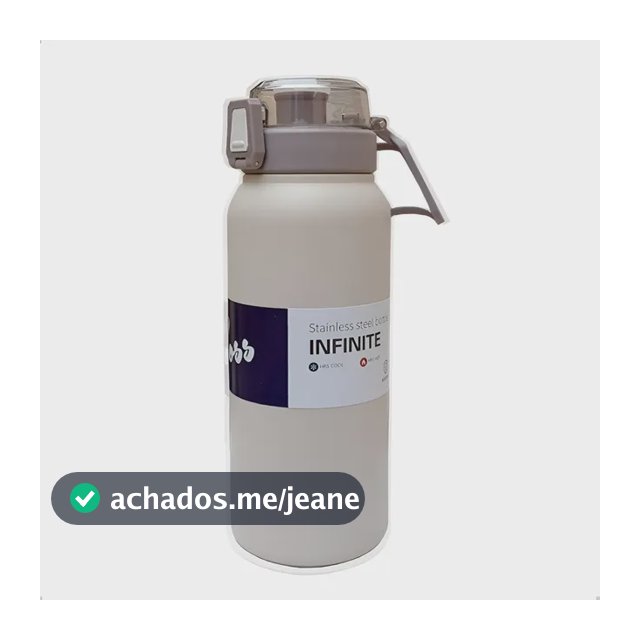 Garrafa Isotérmica Inox Vácuo Premium Antivazamento 1 Litro Mármore