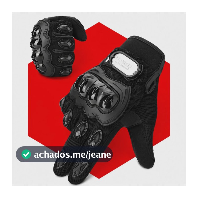 Luva Tática BALISC Dedo Longo para Moto Com Proteção Rígida e Touchscreen