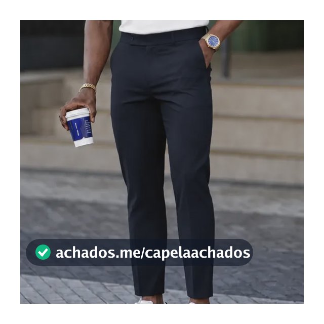 Calça Alfaiataria Masculina Slim Fit Elastano