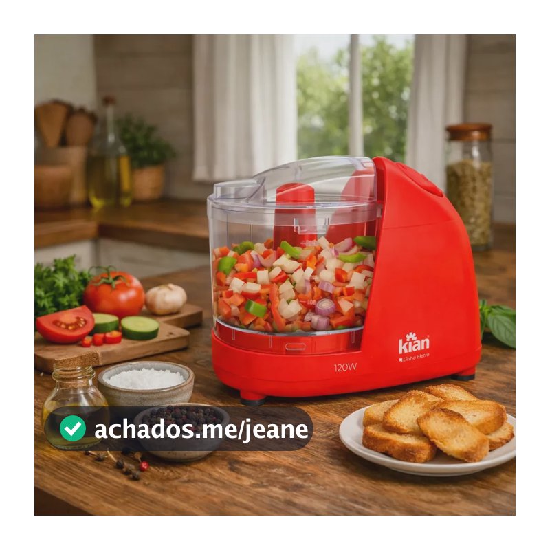 Mini Processador 500ml Kian 120w Cor Vermelho -