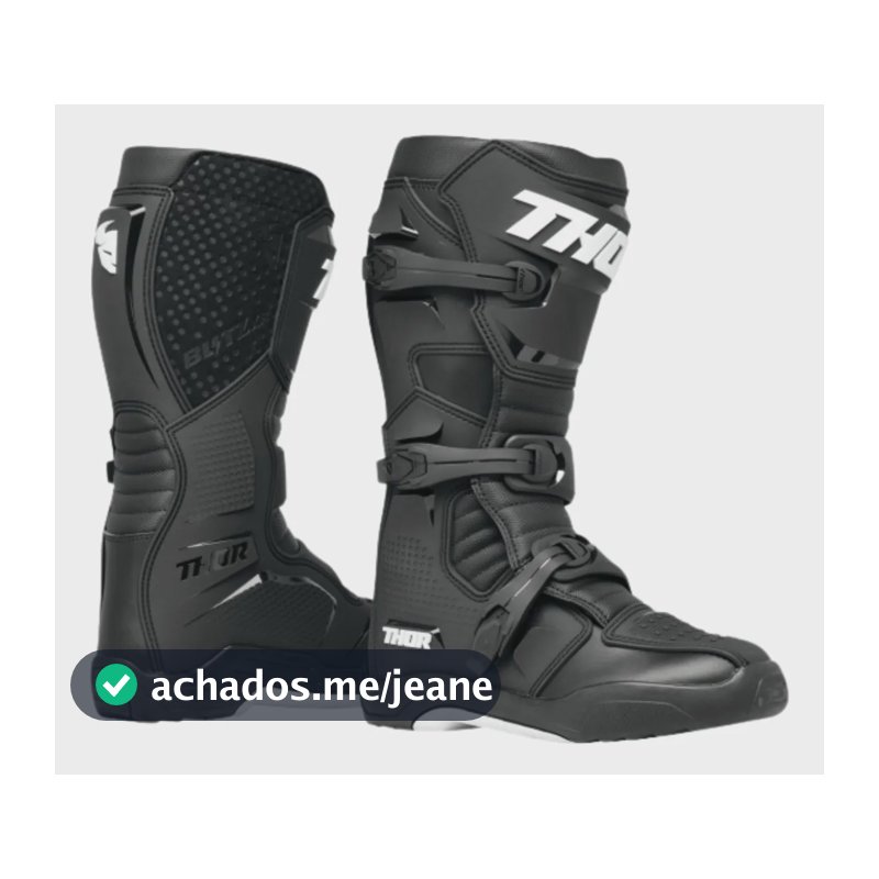 Bota Motocross Thor Blitz Xr Preto Branco Off-road Trilha Preto/branco 43 Br