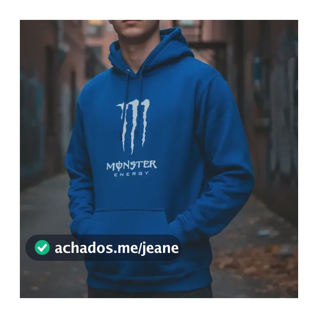 Moletom Monster Estampado Blusa De Frio Casaco Com Capuz