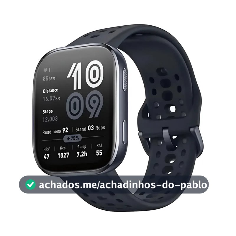 Smartwatch Amazfit Bip 6 Global com GPS, Alexa e Tela AMOLED 1.97"