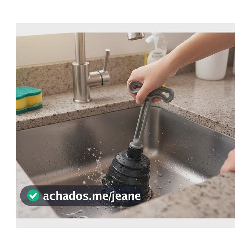 1 Desentupidor Pia Ralos Cozinha Banheiro Sanfonado Cabo