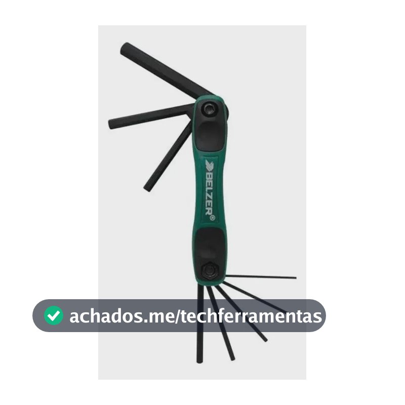 Jogo Chave Allen 1,5 A 8mm Tipo Canivete 8pçs 09121bz Belzer Cor Verde