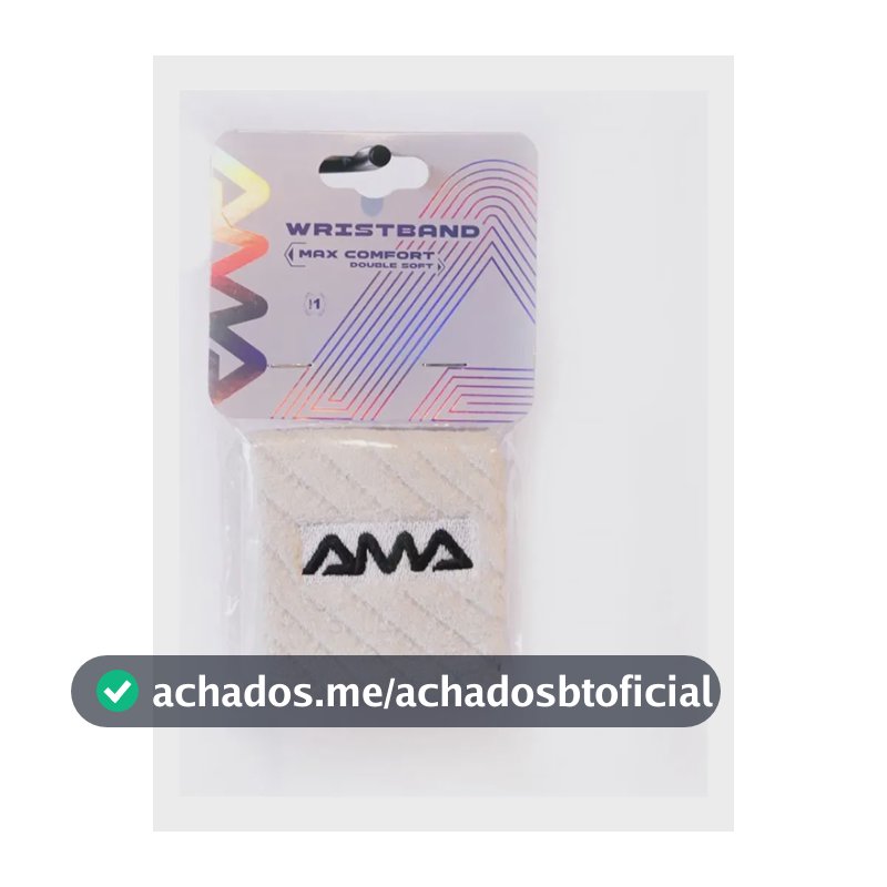 Munhequeira Beach Tennis Amasport Atoalhada - Par Branco Unico