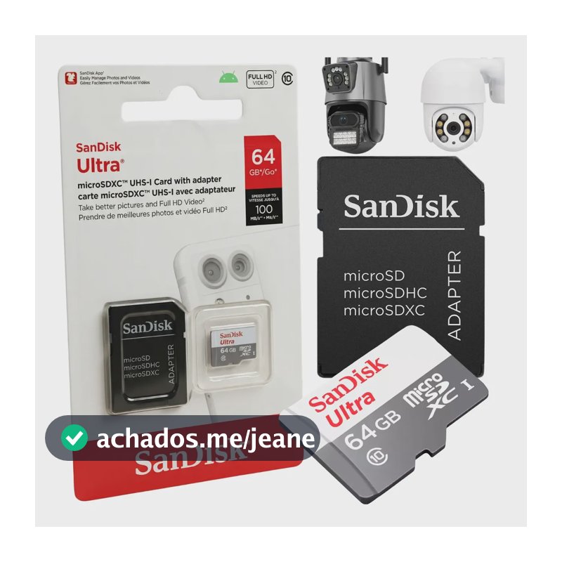 Cartão Memória Micro Sd Tf 64gb Original P/ Câmera Segurança
