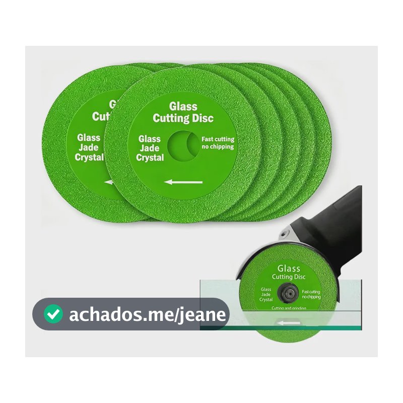 Kit 5 Disco Ultrafino Corte De Vidro Espelho E Porcelanato Verde-limão