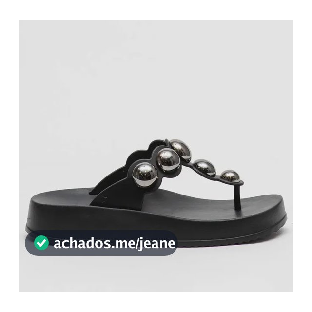 Chinelo Petite Jolie Bold Preto/grafite Pj7586