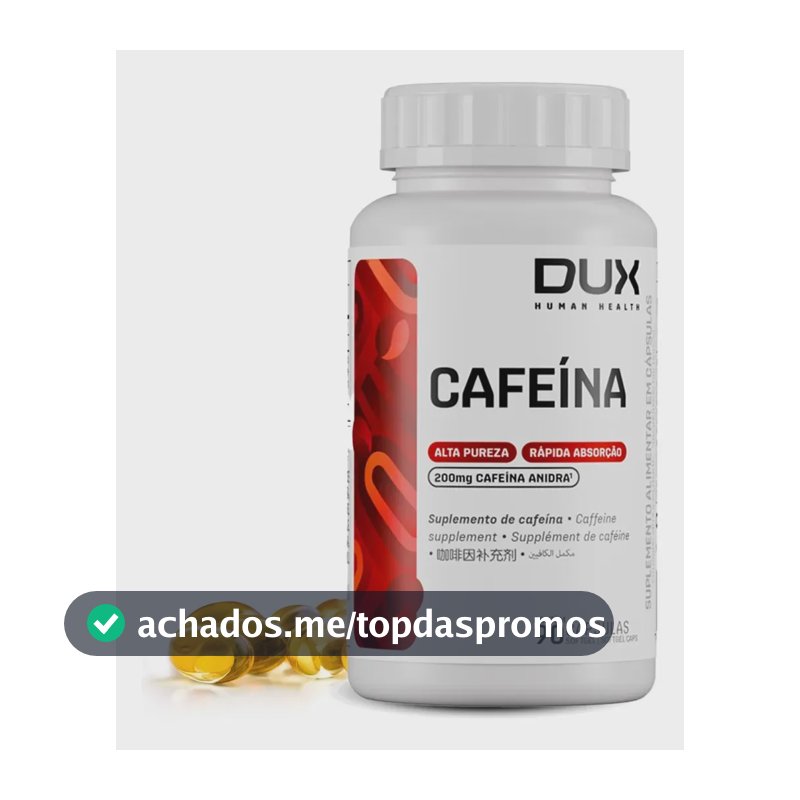 Cafeína Dux Nutrition em cápsula Sem sabor x 100g de 90 un