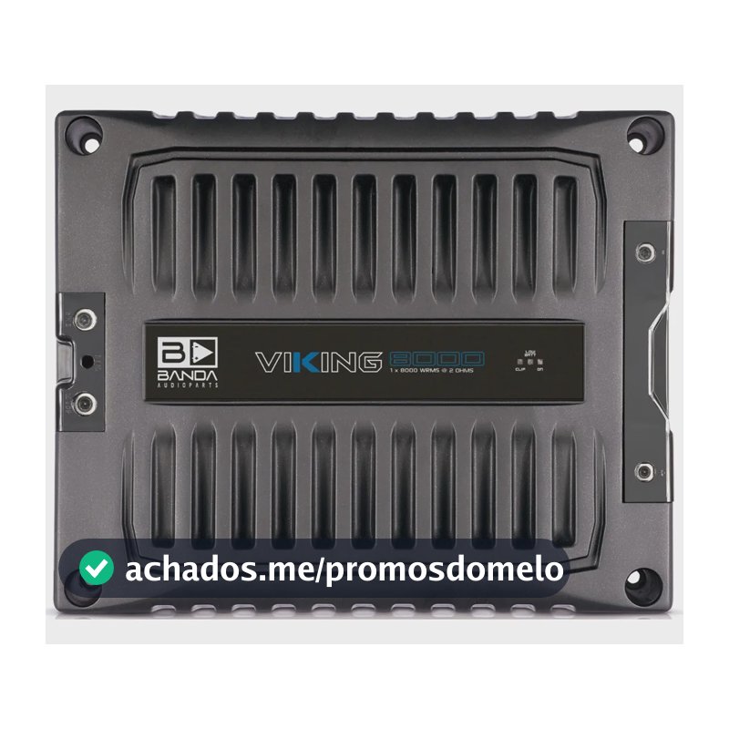 Módulo Amplificador Banda Viking 8000W RMS 1 Canal 2 Ohms Classe D Preto