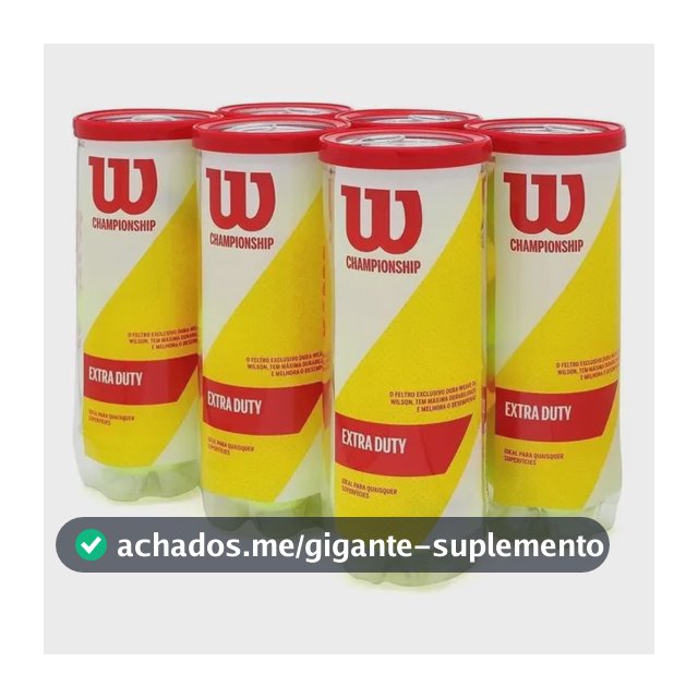 Bola De Tênis Wilson Championship Pack C/ 6 Tubos