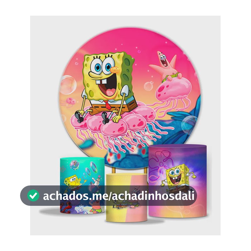 Capa Painel + Trio De Cilindros - Tema Desenho Bob Esponjaa Bob Esponja 01