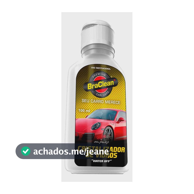 Braclean Water Off 100ml - Vidros Protegidos E Visibilidade