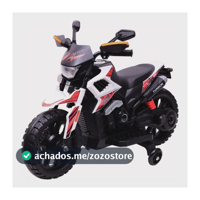 Moto Elétrica Infantil Turbon Com Rodinhas Branco Zippy Toys