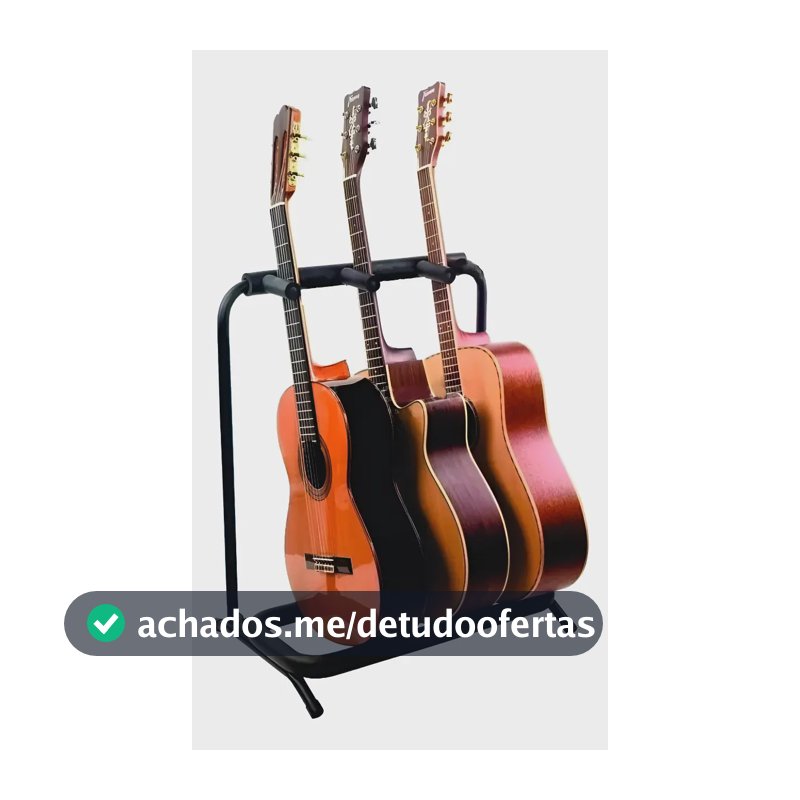 Estante 3 Guitarra Violao Baixo Mellody Dobrável J73 - Loja